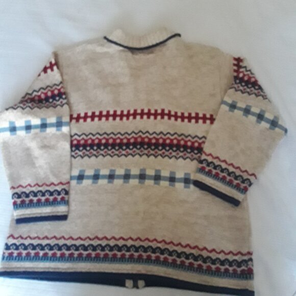 EUC Vintage 2000 Heirloom Collectibles Women Zip Cardigan Knit Sweater Size 2X - Picture 4 of 5